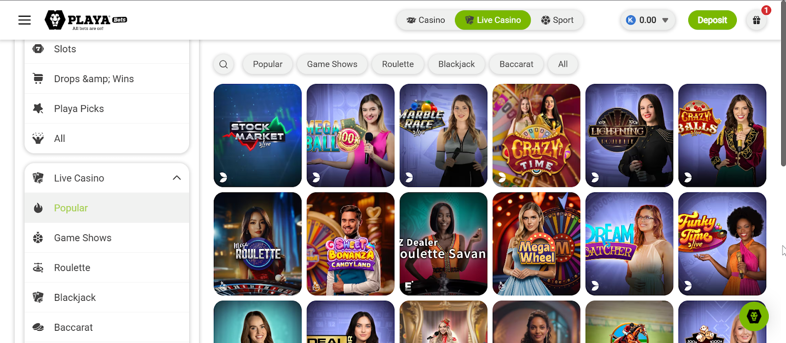 Playabets Live Casino 