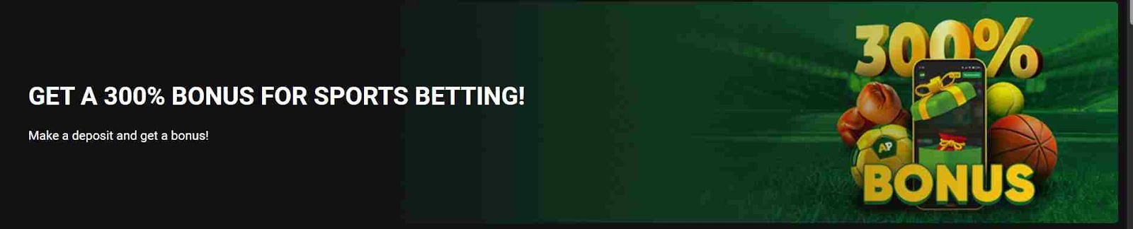 Afropari 300% sports betting bonus banner